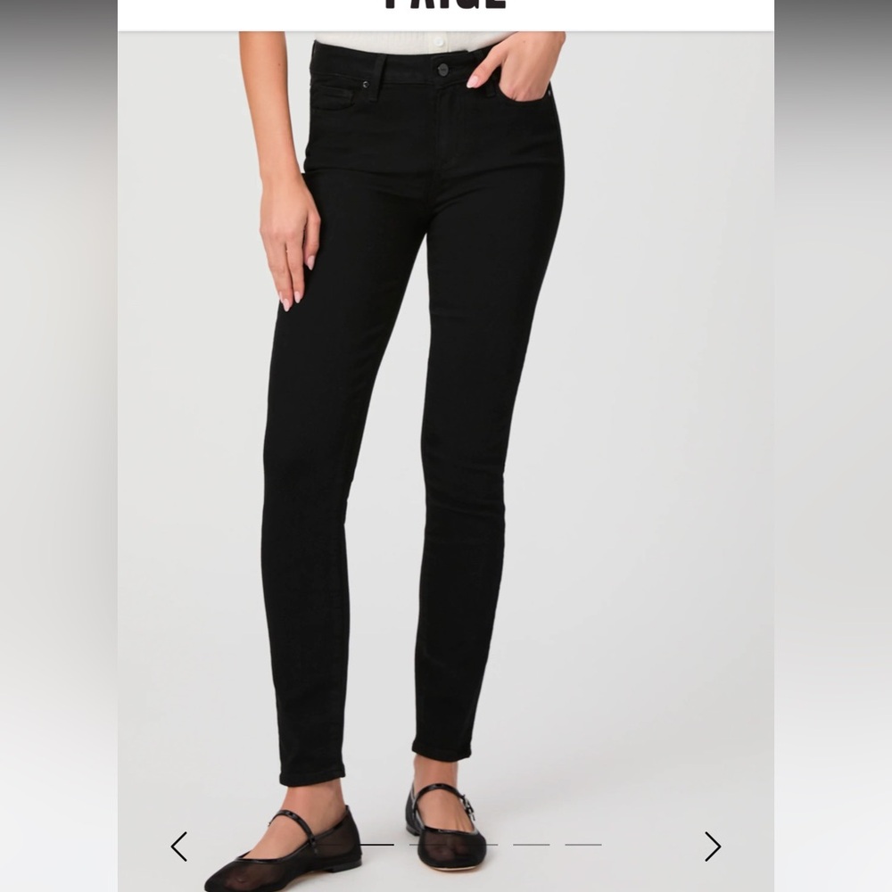 Women's Paige distressed black verdugo Skinny Jeans